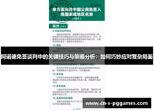 阿诺德免签谈判中的关键技巧与策略分析：如何巧妙应对复杂局面